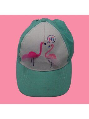 Gertex Girls Flamingo Hat Friendship Hi GreetingTurquoise Pink Size 4 to 6X